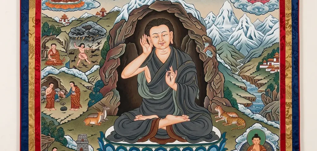 illustration yoga milarepa